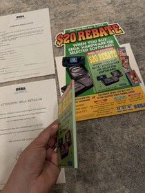 1994 SEGA Genesis Game Gear Sega CD Store Display Rebate Promo Kit Sonic