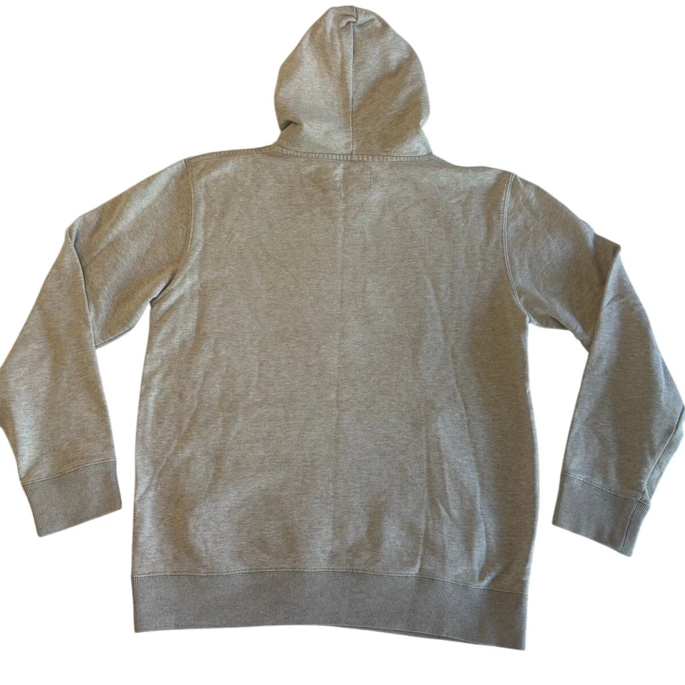 Saturdays Surf NYC Hombres Grande 100% Algodón Sudadera con Capucha Gris Claro Suave Grueso Patín Foto 2 de 4