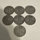 Walking Liberty Half Dollars - Lot Of 7 - Circulated - 90% Silver