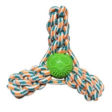 Dog Rope Chew Tug Toy with Treat Dispensing Teething Ball Durable Heavy Duty