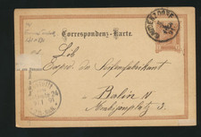 2 Kreuzer Ganzsachen-Karte 1891 aus Gaudenzdorf nach Berlin