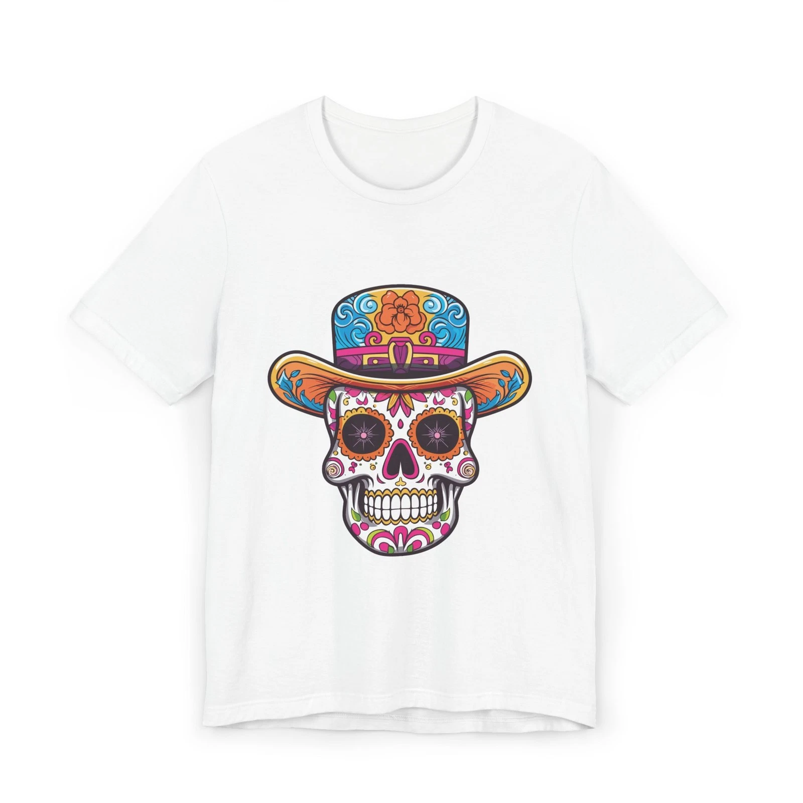 Sugar Skull T-Shirt | Unisex Day of the Dead Tee, Festival Wear, Halloween Shirt