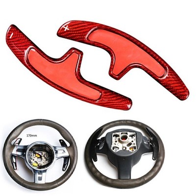 Boxster Schaltwippen Verlängerung rot Carbon Für Porsche 991/Cayman 981