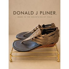 Donald J Pliner Deena-UF Snake Embossed Cork Sandals Natural 7.5 NIB