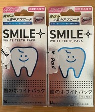 Japanese 2 pack SMILE White Teeth Pack Whiten...