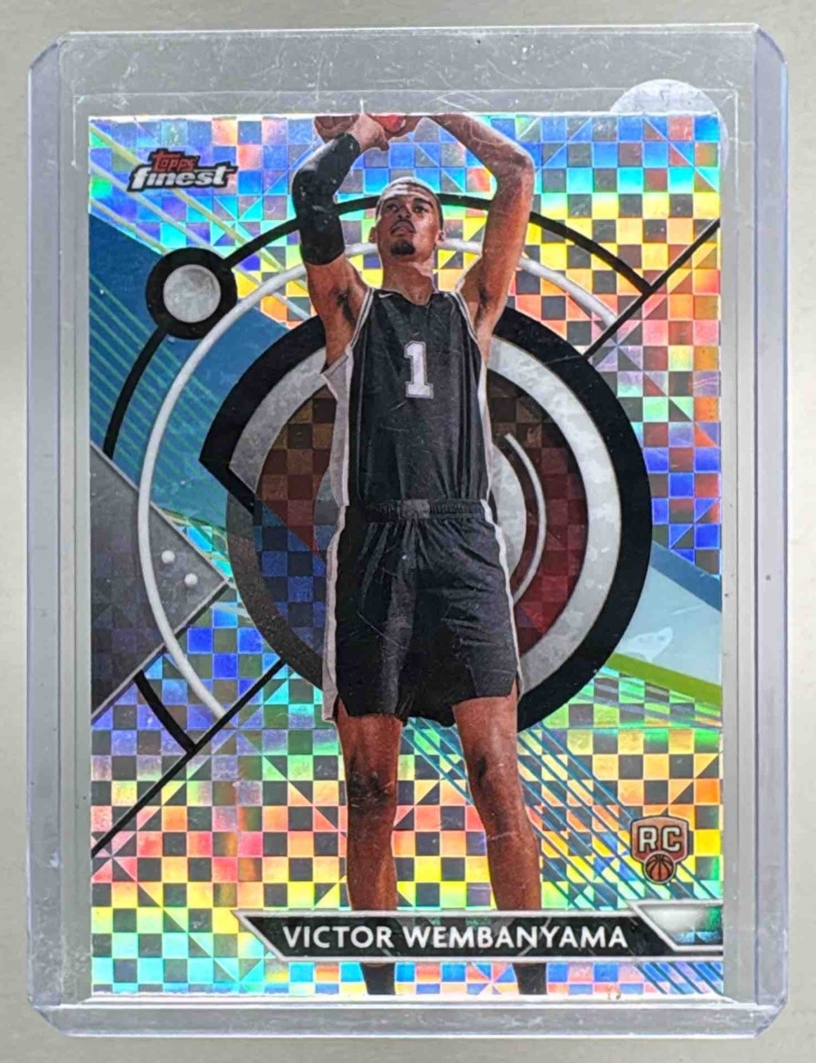 Victor Wembanyama 2023 Topps Finest #76 Checkerboard Refractor Rookie RC (A)