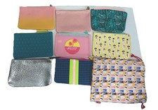 Ipsy Bags Lot of 8 Cosmetic Makeup Bags Beauty Pouches Zippered/ 1 Drawstring