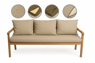 Coussin de banc de jardin extérieur 3 places coussin confortable pour balançoire - Photo 1/4