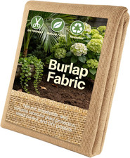 20" X 10 Ft Burlap Fabric Roll, Natural Jute Burlap for Garden Outdoor Use, Tr