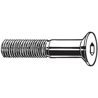 Zoro Select M51060.160.0060 M16-2.00 Socket Head Cap Screw, Flat Head, Plain
