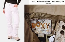 Roxy Utility Bkyrd 10K Waterproof Snowboard Ski Pants Size SMALL Logo Print NWT