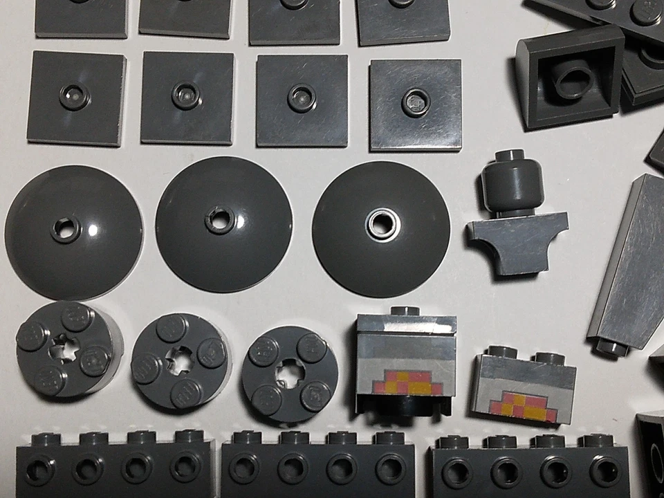 Lego 200 Piezas Gris Azulado Oscuro Ladrillos Modificado 30414 Silla Cañón Disparo 728 Foto 3 de 4