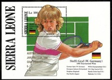 Sierra Leone 1988 - Tennis OVPT - Souvenir Stamp Sheet - Scott #1023a - MNH