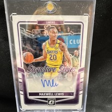 2024-25 Panini Donruss Optic Signature Series Maxwell Lewis Autograph Lakers