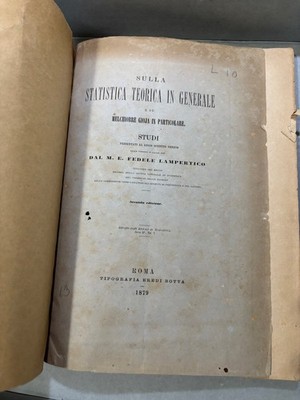 Sulla statistica teorica in generale - by Fedele Lampertico - 1879