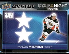 2021-22 UD Credentials #2SR-4 Mason McTavish Star of the Night: Second Rookies