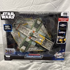 Star Wars Micro Galaxy Squadron Ghost Light & Sounds Playset w  4 Mini Figures