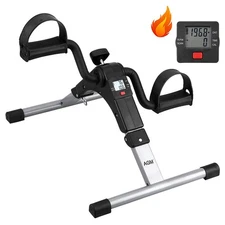 Folding Pedal Exerciser Under Desk Bike Portable Foot Hand Cycle for Arms Legs