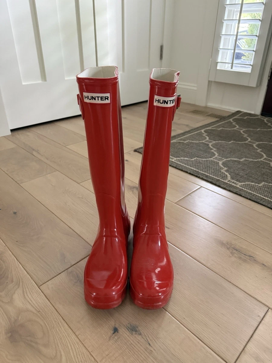Hunter Red Rain Boots for Women for sale - eBay