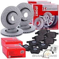 Zimmermann Sportbremsscheiben+BelÄGe Vo+Hi FÜR Audi A6 4F C6 Avornent Kombi