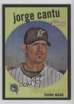 2008 Heritage High Number Chrome Black Border Refractor 7/59 Jorge Cantu 2a8