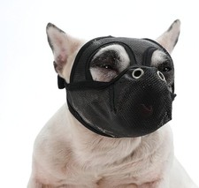 Short Snout Dog Muzzles - Bulldog Muzzle Adjustable Breathable Mesh Can Stick