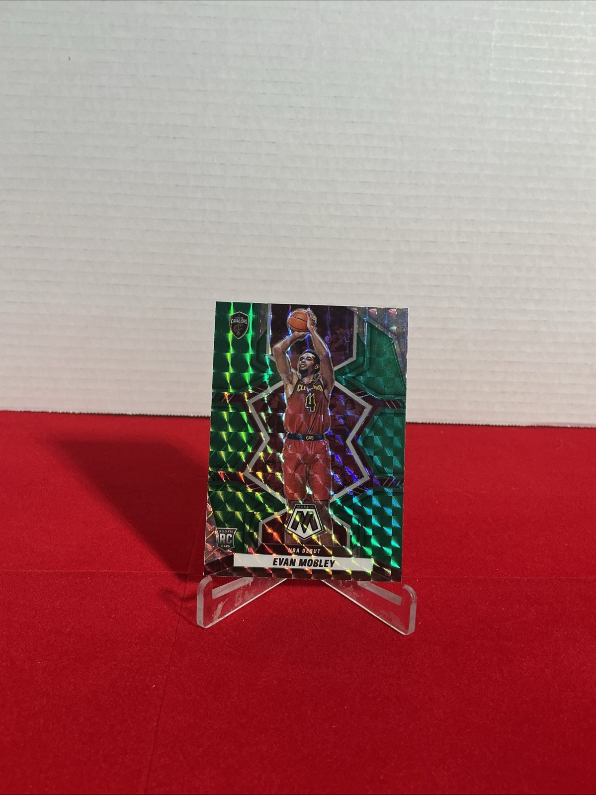 Evan Mobley 2021-22 Panini Mosaic #263 RC #263 Green Prizm Cleveland Cavaliers
