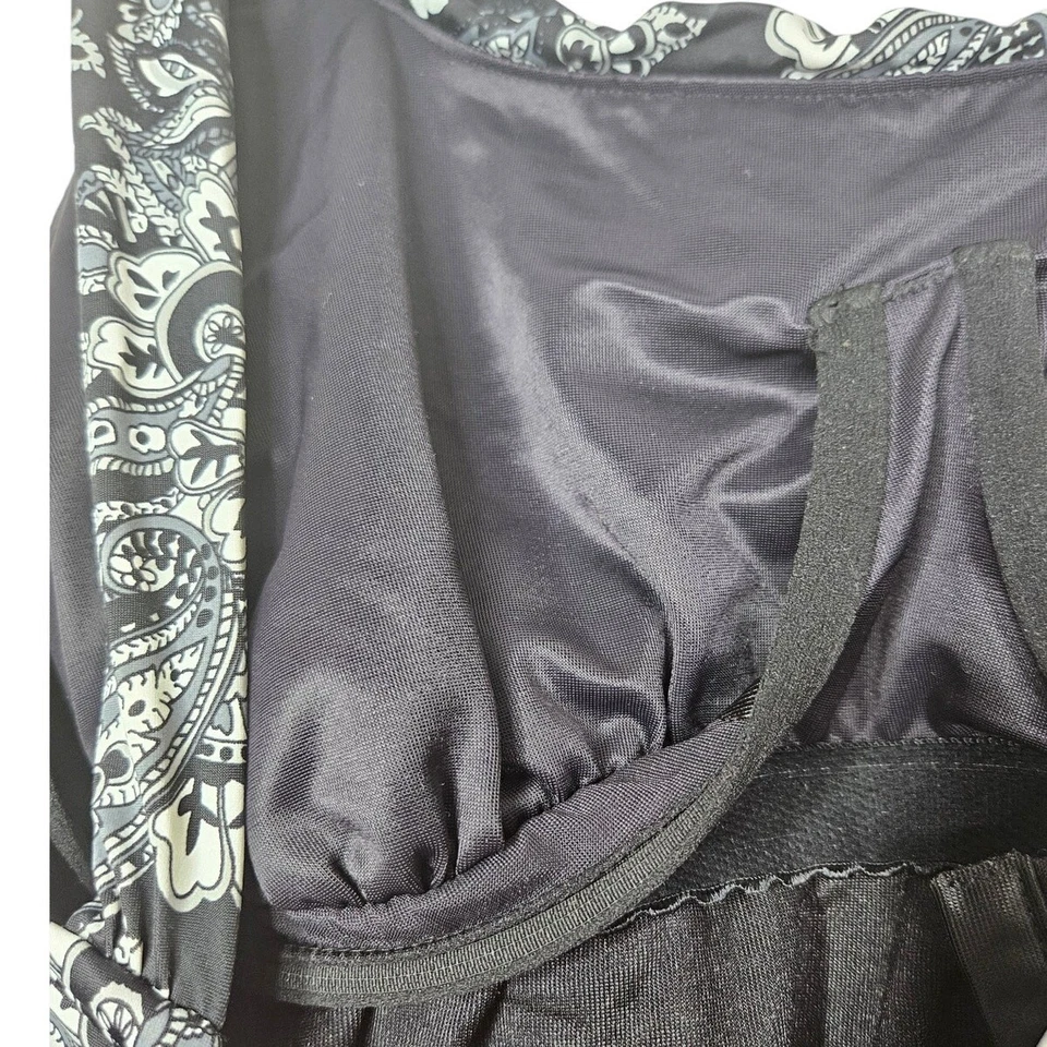 Miraclesuit 20W Black Paisley Tankini Top Underwire Support Swimsuit Slimming - Image 3 of 4