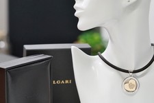 Bvlgari 18K Yellow Gold Stainless Steel Tondo Diamond Set Heart Pendant Necklace