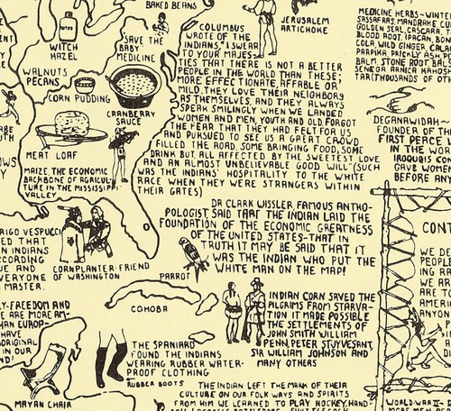 1945 Karte Beiträge der Indianer Indianer historisch 8x16 Kunstdruck - Bild 2 von 5