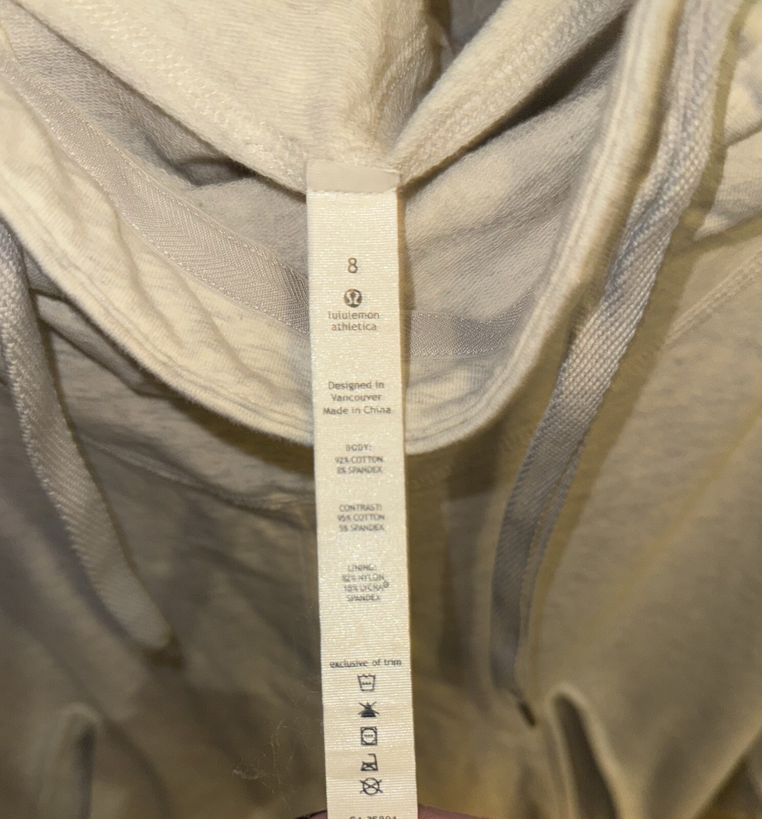 Lululemon Throwback Flashback Pullover Ivory/Gray… - image 9