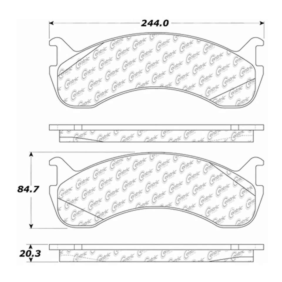 Juego de rotores y pastillas de freno trasero para International Harvester 4300LP 7,6 L 2003 2008-09 Foto 3 de 4