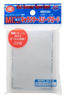 card sleeves with borders (60-Pack) KMC Sleeves MINI Character Guard Silver Border Outer Sleeve  65x91mm