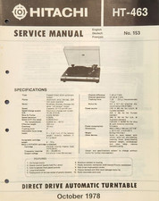 Hitachi - Model HT-463 Service Manual - Original