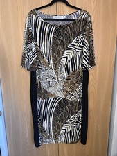 Simonton Says Animal Print Slimming Panel Plus-size 3X Polyester/Spandex Dress