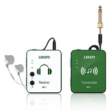 LEKATO 2.4GHz Stereo Wireless In-Ear Monitor System IEM Transmitter Receiver US