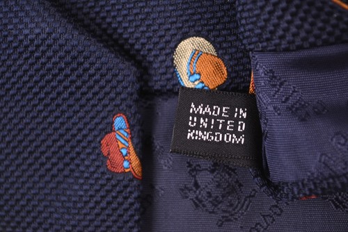 Sombrero Trevelyan Burglingington Arcade Hecho en el Reino Unido Tejido Azul Dandy Fedora Motivo Corbata de Seda - Imagen 5 de 7