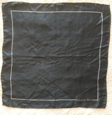 ★Christian Dior/trotter silk scarf/NAVY★ Christian Dior Navy Blue Trotter Vintage Silk Scarf Made in Italy