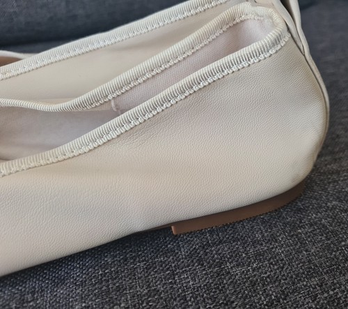 STRADIVARIUS BALLERINA DONNA PELLE CREMA TG.36 - NUOVA - Foto 2 di 10