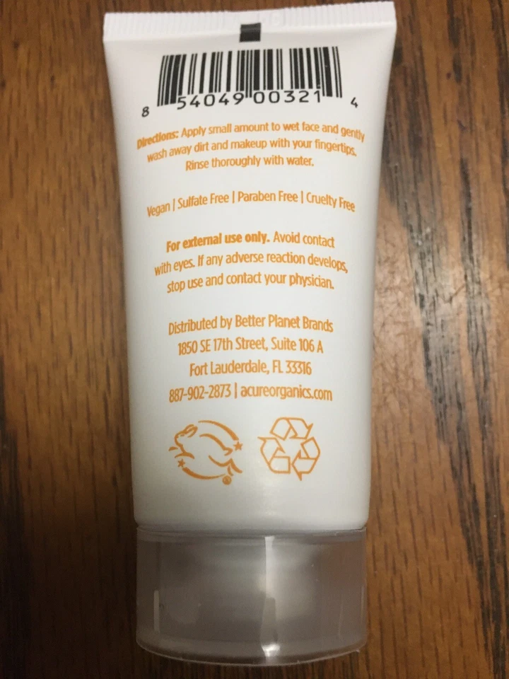 5 Gel Limpiador Facial Acure Superfruit/Chloella Combo Para Piel Grasa 1oz ea NUEVO S Foto 4 de 4