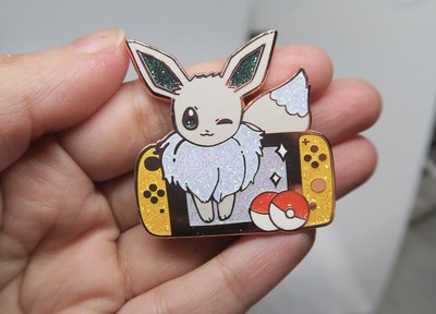 Shiny Eevee Pin Badge – Cup of Cards