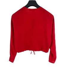 Chemisier The Kooples Noir à Fleurs Rouges Taille XS (T34) - Occasion Très Bon état