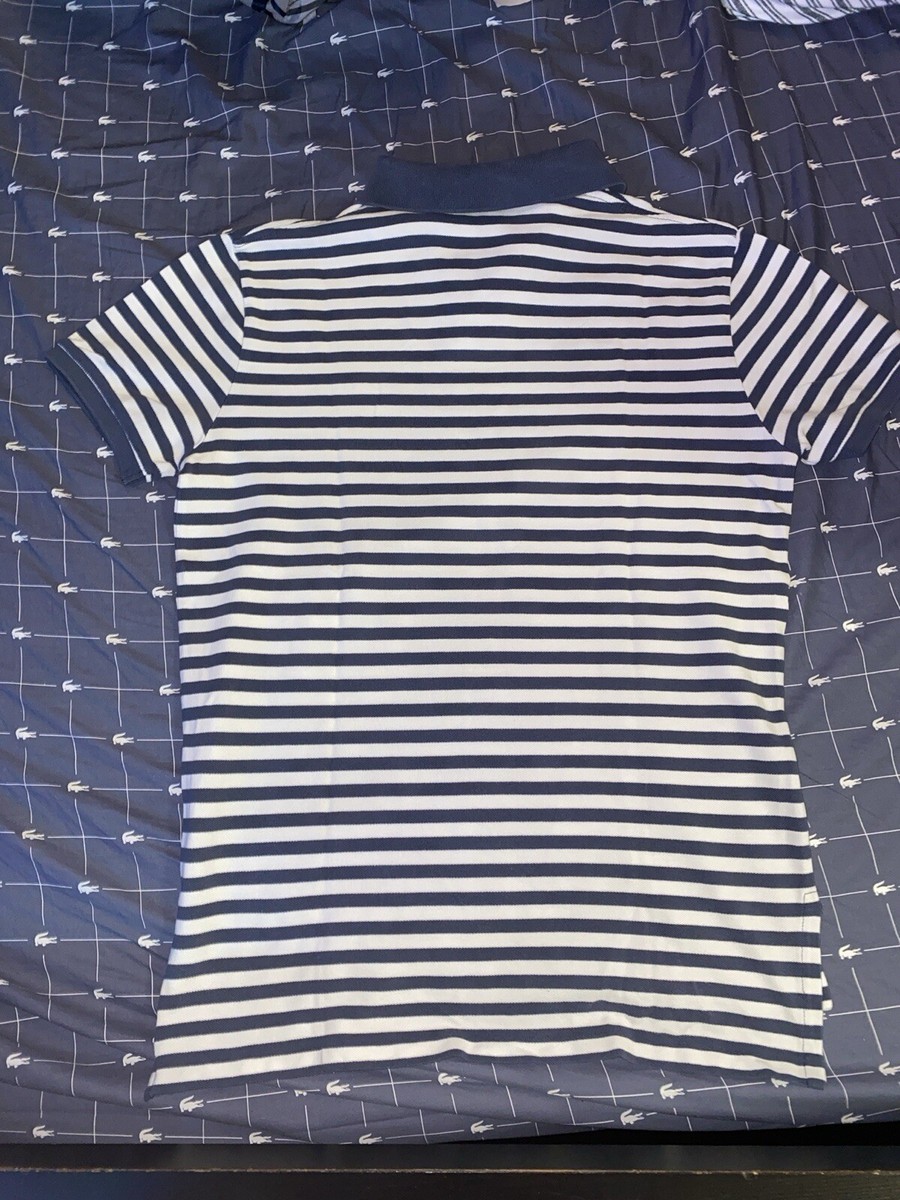 Polo RL Ralph Lauren Polo Shirt Mens Medium M Stripes Navy Blue