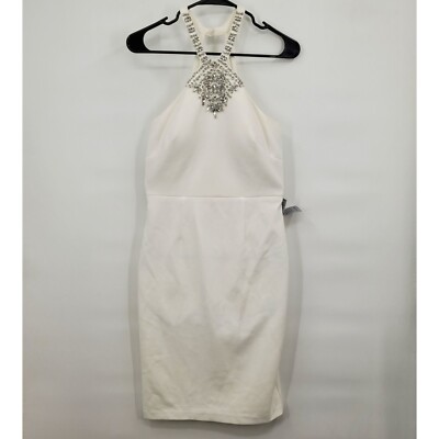 Vince Camuto Embellished Halter-neck Sheath Dress Womens NWT