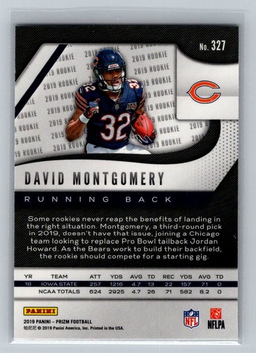 2019 Panini Prizm #327 David Montgomery - Picture 2 of 2