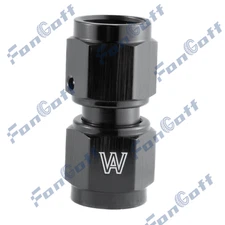 6AN Female to -6AN Female Straight Swivel Coupler Union Fitting Adapter Black