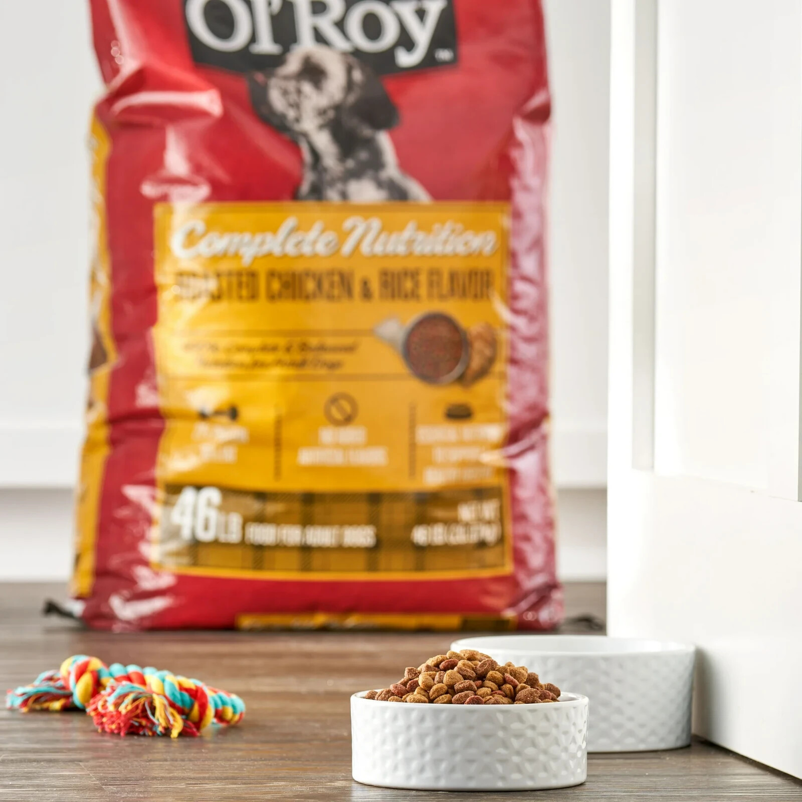 2 Bags Ol' Roy Complete Nutrition Roasted Chicken & Rice Dry Dog Food, 46 lb Bag