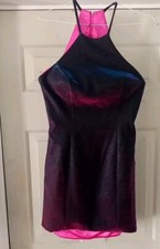 Homecoming Dress Sherri Hill Size 10 Pink Black Blue Prom