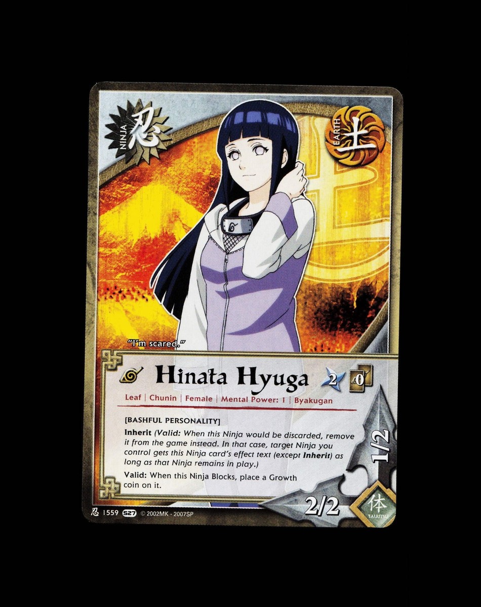 Hinata Hyuga - 1559 - NM - Non-Foil - S27 - Naruto CCG - E1