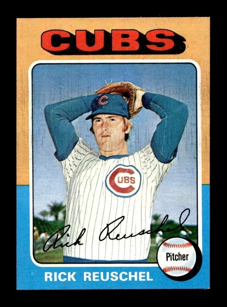 1975 Topps Baseball MINI #153 Rick Reuschel Cubs NEAR MINT